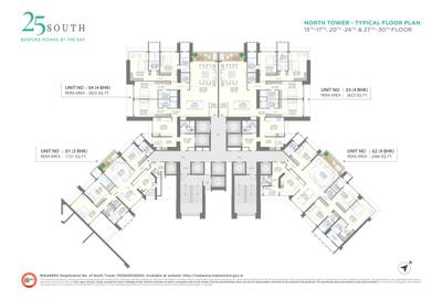 Project Image of 1721.0 - 3050.0 Sq.ft 3 BHK Apartment for buy in Hubtown Twenty Five South North Tower