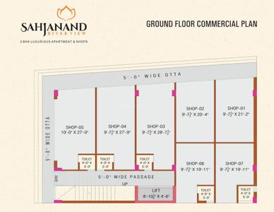 Project Image of 0.0 - 627.54 Sq.ft 2 BHK Apartment for buy in Sahjanand Riverview