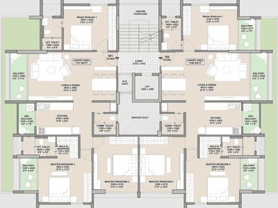 Project Image of 703.96 - 885.44 Sq.ft 2 BHK Apartment for buy in Sammed Serenity Homes
