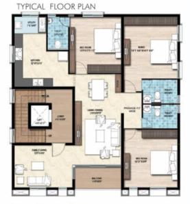 Project Image of 1306.0 - 1840.0 Sq.ft 3 BHK Apartment for buy in Crest Sai Gomathy