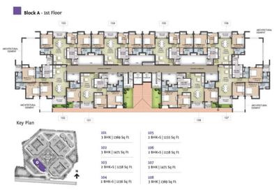 Project Image of 607.0 - 1471.0 Sq.ft 2 BHK Apartment for buy in Akshaya Republic Phase 2