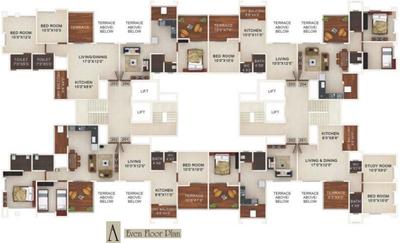 Project Image of 411.0 - 654.0 Sq.ft 1 BHK Apartment for buy in Gagan Cefiro Phase 2