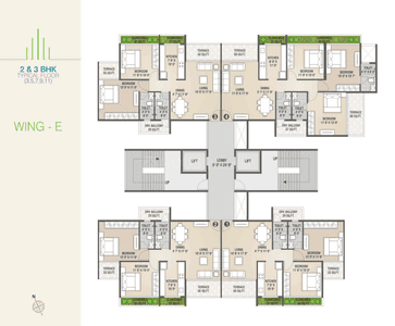 Project Image of 494.49 - 1100.0 Sq.ft 2 BHK Apartment for buy in Balaji Delta Tower 2 