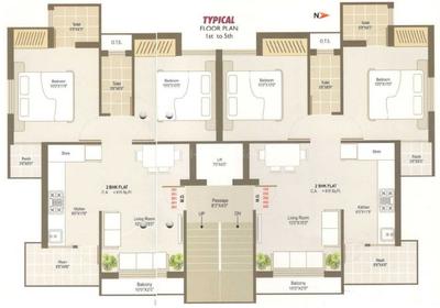 Project Image of 0.0 - 615.0 Sq.ft 2 BHK Apartment for buy in Amitbhai D Shreenathji Palace Phase 1