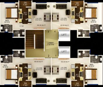 Project Image of 705.0 - 1250.0 Sq.ft 1 BHK Apartment for buy in Jaycee Bhagtani Serenity