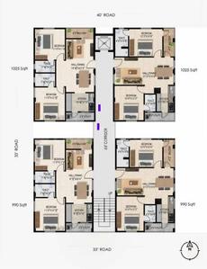 Project Image of 990.0 - 1025.0 Sq.ft 2 BHK Apartment for buy in Samudra Heights