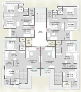 Project Image of 571.99 - 1419.11 Sq.ft 2 BHK Apartment for buy in Shyam Coral 30
