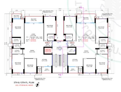 Project Image of 1136.56 - 1957.54 Sq.ft 3 BHK Apartment for buy in Meet Blue Stone One