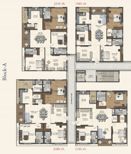 Project Image of 555.0 - 2580.0 Sq.ft 1 BHK Apartment for buy in Dukes Galaxy
