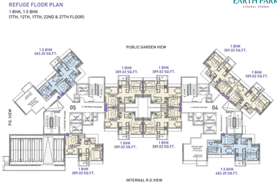 Project Image of 389.02 - 483.2 Sq.ft 1 BHK Apartment for buy in Raunak Earth Park Building No 4