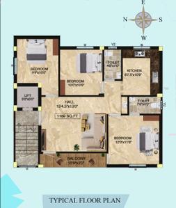 Project Image of 0.0 - 1189.0 Sq.ft 3 BHK Builder Floor for buy in Arjun ICF Colony