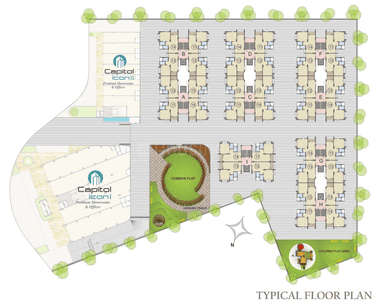 Project Image of 352.0 - 666.0 Sq.ft 1 BHK Apartment for buy in Kalp Capitol Flora And Capitol Icon