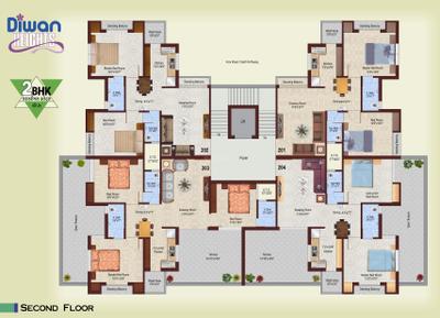 Project Image of 592.88 - 744.22 Sq.ft 2 BHK Apartment for buy in A N Diwan Heights