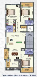 Project Image of 0.0 - 1657.0 Sq.ft 3 BHK Apartment for buy in Vishnu Shah Avenue