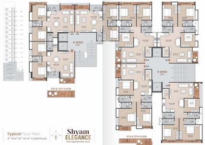 Project Image of 679.5 - 1040.92 Sq.ft 2 BHK Apartment for buy in Shyam Elegance