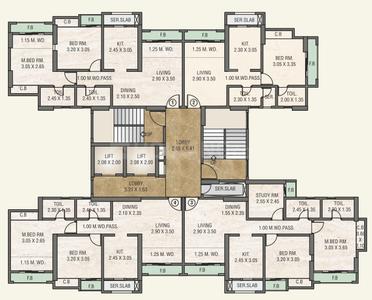 Project Image of 950 Sq.ft 2 BHK Apartment / Flat for sale in Hiranandani Estate for Rs. 13500000