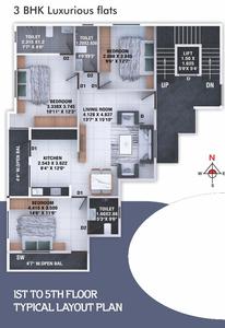 Project Image of 0.0 - 1500.0 Sq.ft 3 BHK Apartment for buy in Adarsh Enclave II