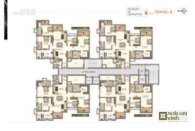 Project Image of 1380.0 - 2502.0 Sq.ft 2 BHK Apartment for buy in Meda East Winds