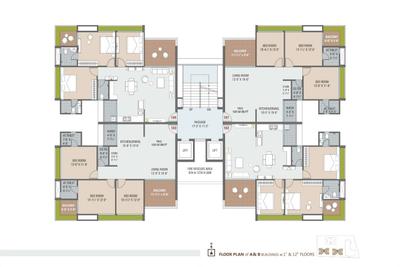 Project Image of 1126.0 - 1297.44 Sq.ft 3 BHK Apartment for buy in Shreepad Infinia