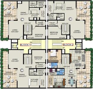 Project Image of 1650.0 - 1882.0 Sq.ft 3 BHK Apartment for buy in Hinduja El Jardin