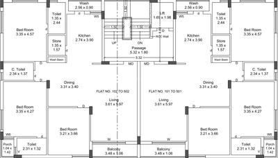 Project Image of 0.0 - 1072.62 Sq.ft 3 BHK Apartment for buy in Shreenathji Rivera Pride