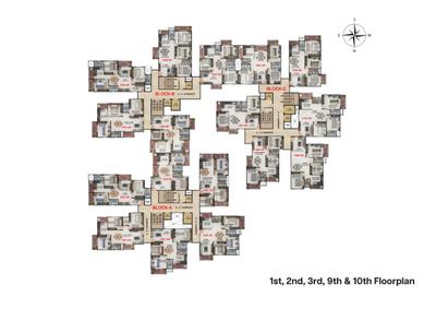 Project Image of 968.75 - 1797.0 Sq.ft 3 BHK Apartment for buy in Pioneer KRS Park Royal Wing 2