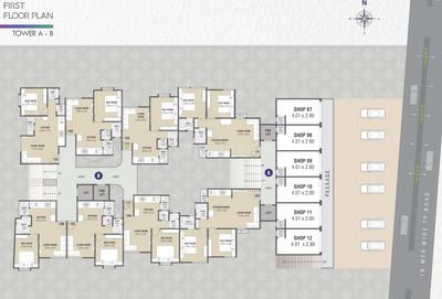 Project Image of 351.33 - 555.42 Sq.ft 1 BHK Apartment for buy in Vrajraj Bansari Heights