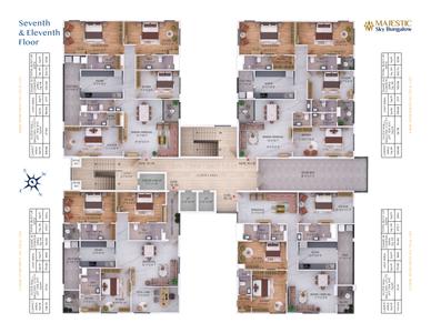 Project Image of 2914.0 - 3258.0 Sq.ft 3.5 BHK Apartment for buy in Majestic Sky Bungalow