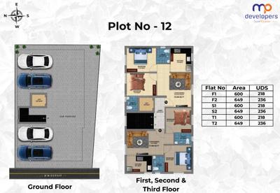 Project Image of 600.0 - 947.0 Sq.ft 2 BHK Apartment for buy in MP Petals