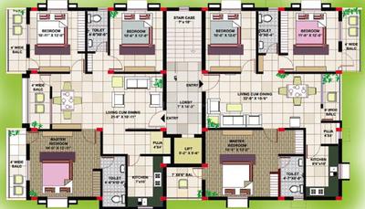Project Image of 1434.0 - 1480.0 Sq.ft 3 BHK Apartment for buy in Mahavir Badshah Enclave