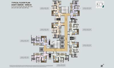Project Image of 601.0 - 604.0 Sq.ft 2 BHK Apartment for buy in Dosti Heron