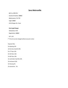 Project Image of 530.0 - 541.0 Sq.ft 2 BHK Apartment for buy in Sara Metroville B