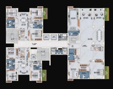 Project Image of 1796.0 - 2425.0 Sq.ft 3 BHK Apartment for buy in ATK The Burj