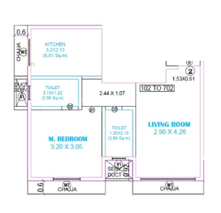Project Image of 406.23 - 612.04 Sq.ft 1 BHK Apartment for buy in Friya Mahavir Shubh