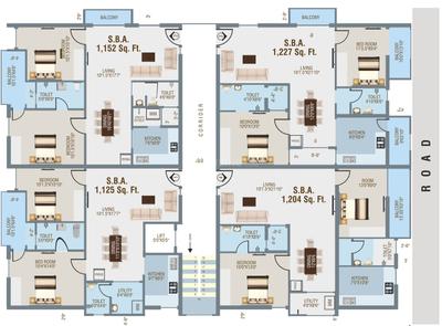 Project Image of 1125.0 - 1227.0 Sq.ft 2 BHK Apartment for buy in Sapthagiri Ratna Clarinet