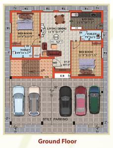 Project Image of 985.0 - 1015.0 Sq.ft 2 BHK Apartment for buy in TK Jasmine