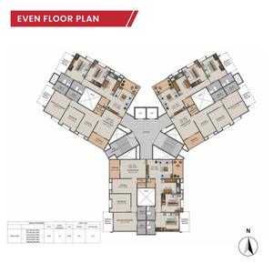 Project Image of 699.65 - 780.17 Sq.ft 2 BHK Apartment for buy in Kumar Palmcrest A6