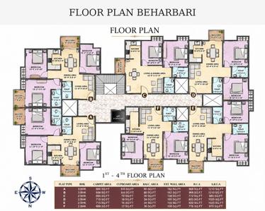 Project Image of 965.0 - 1210.0 Sq.ft 2 BHK Apartment for buy in Rhino Banshigopal Residency