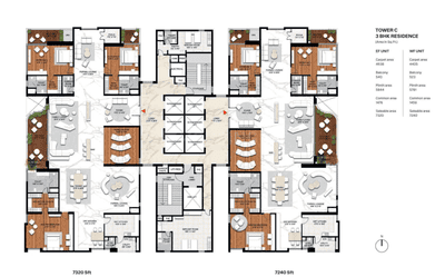 Project Image of 4405.0 - 5610.0 Sq.ft 3 BHK Apartment for buy in Elan By Meenakshi