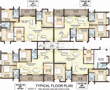 Project Image of 1203 Sq.ft 3 BHK Apartment / Flat for sale in Padur for Rs. 6400000