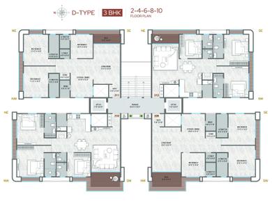 Project Image of 1184.79 - 2416.8 Sq.ft 3 BHK Apartment for buy in Swagat Cilantra