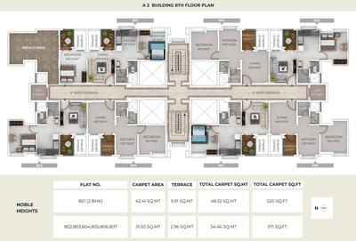 Project Image of 336.0 - 446.0 Sq.ft 1 BHK Apartment for buy in Nobles Heights Building A1 And A2 Phase 1