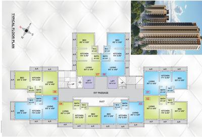 Project Image of 287.72 - 297.51 Sq.ft 1 BHK Apartment for buy in Raj Accord Phase 1