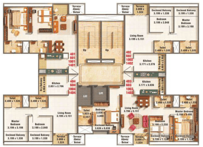 Project Image of 638.3 - 981.67 Sq.ft 2 BHK Apartment for buy in Kumar Palmspring Towers