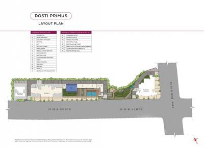 Project Image of 942.0 - 1232.0 Sq.ft 2 BHK Apartment for buy in Dosti Primus