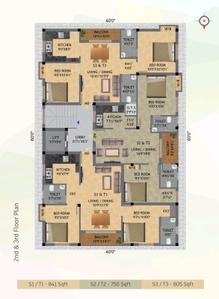Project Image of 750.0 - 1320.0 Sq.ft 2 BHK Apartment for buy in Green Sai Chandra Flats