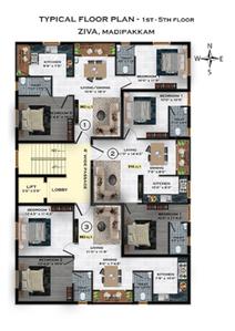 Project Image of 916.33 - 963.37 Sq.ft 2 BHK Apartment for buy in Traventure Ziva