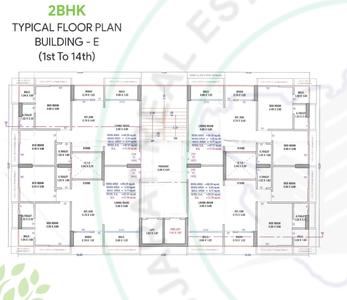 Project Image of 626.46 - 922.25 Sq.ft 2 BHK Apartment for buy in J Eklera Silent Residency