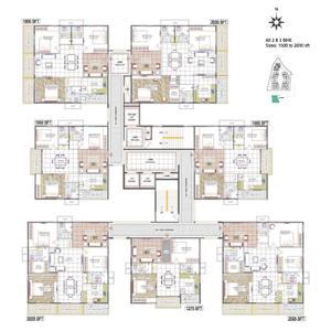 Project Image of 1630.0 - 2510.0 Sq.ft 3 BHK Apartment for buy in Vertex Palacia