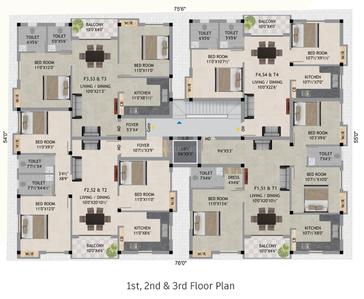 Project Image of 896.0 - 1224.0 Sq.ft 2 BHK Apartment for buy in Keerthis Sai Lakshmi
